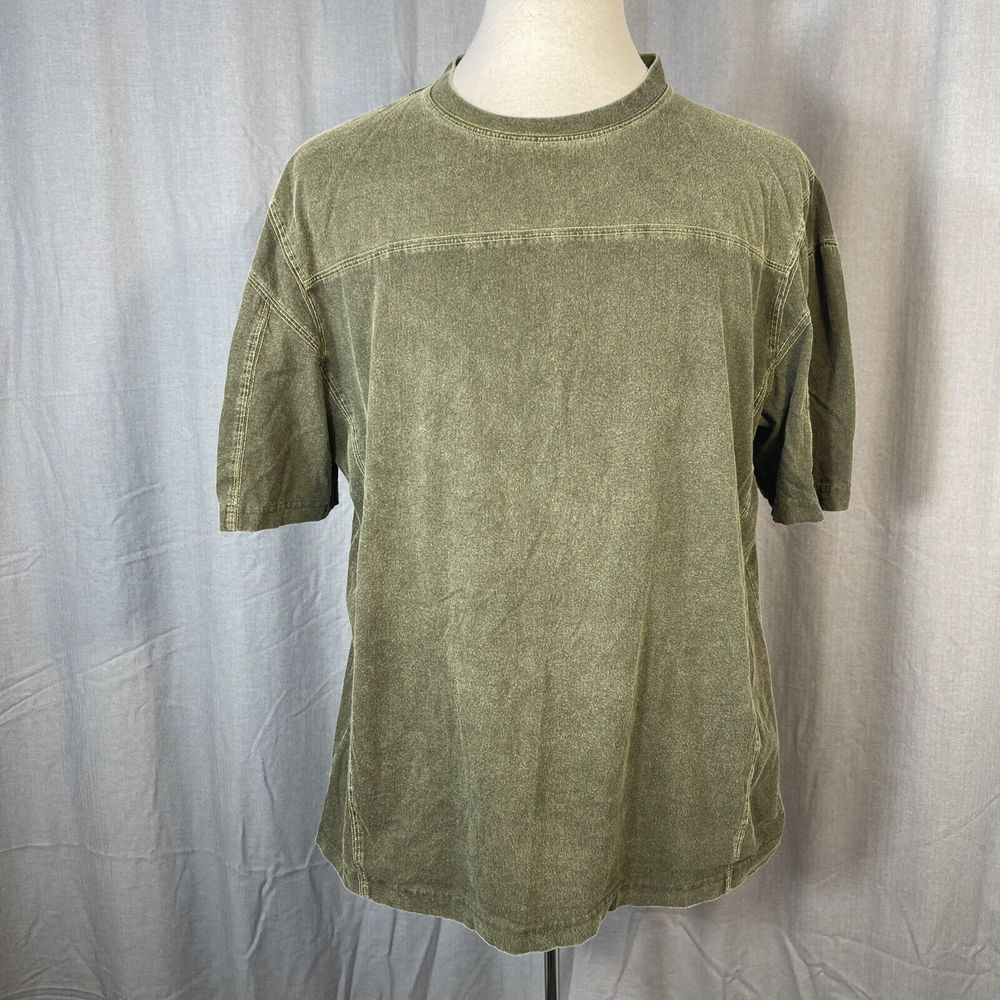 Kuhl Short Sleeve Raised Stitch T-Shirt Mens XL 100% Organic Cotton Green Rugged